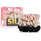3 Pack Mulberry Silk Scrunchies for Women – 22 Momme 6A Grade Hair Ties, Anti-Frizz & Anti-Breakage, Gentle & Safe for All Hair Types, Daily Styling & Overnight Care
