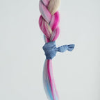 MEEDEE 100 Pack Smoke Blue Hair Ties For Women Blue No Crease Knotted Hair Ties Soft No Damage Elastic Hair Ribbon Ouchless Yoga Elastic Bracelets