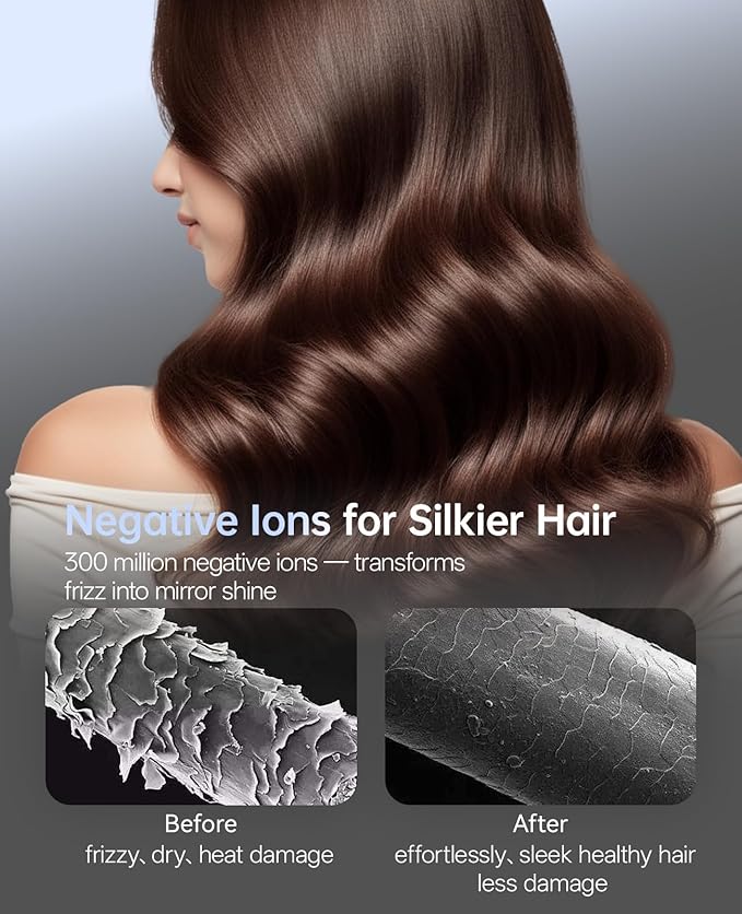 CONFU Professional Hair Dryer with Diffuser - 110,000 RPM High-Speed Ionic Blow Dryer for Fast Drying & Frizz Control - Lightweight for Home, Travel, Curly Hair