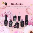 Beetles Burgundy Purple Gel Nail Polish Set - 6 Color Winter Purple Maroon Mauve Plum Gel Polish Kit, Soak Off UV LED Nail Gel for Autumn Manicure Nail Art Gifts for Women