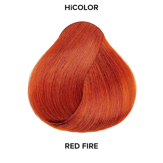 L'OREAL TECHNIQUE HiColor Reds Permanent Hair Color - Lifts Dark Hair in One Step Leaving No Brassiness, Rich & Smooth Creme Formula, Intense & Long-Lasting Color, H8 Red Fire