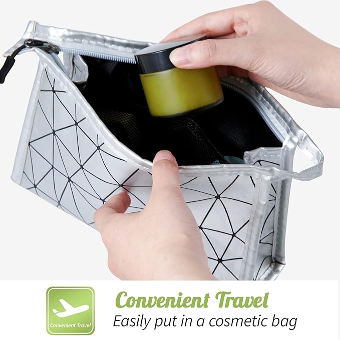 2oz Jars with Lids, HOA Kinh 24 Pack Green Frosted Glass Jars with Lids Empty Cosmetic Containers Round Airtight Glass Jar with Black Lids for Storing Lotions Powders Ointments