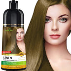Herbishh Hair Color Shampoo - Magic Gray Hair Dye, Long-Lasting 3-in-1 Coloring Formula, 500ml, Ammonia-Free (Linen)