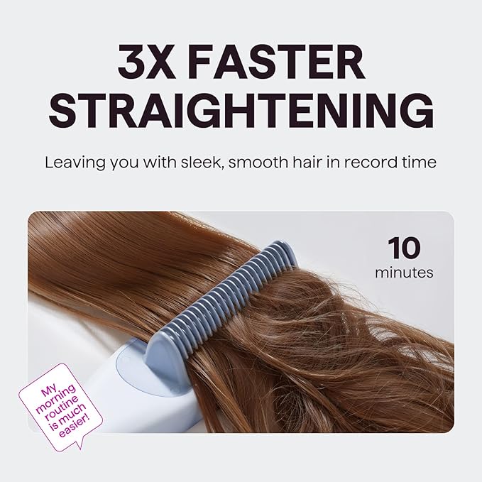 Wavytalk Pro Steam Hair Straightener Brush, Steamline Pro 3 in 1 Straightening Brush, Steam Reduces Damage, Nourishes Hair, and Expedites Straightening