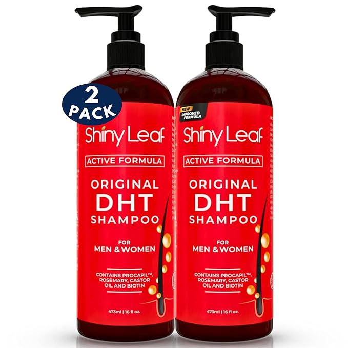 DHT Blocking Shampoo for Hair Growth and Thinning Hair Treatment - Active Natural Formula, Reduces Shedding for Men & Women (2 Pack)