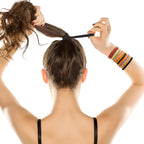 Boho Hair Accessories - 72PCS Hair Tie Bracelets in 6 Styles, 18 Colors, No Damage for Thick Hair