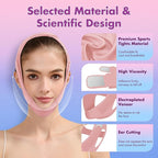 2 Pack Face Slimming Strap, Double Chin Reducer Band, Graphene V-Line Mask Chin Up Mask V Shaped Face Mask Chin strap for sleeping, V-Line Lifting Mask for Women, Medium, Black and Pink