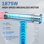Quico Hair Blow Dryer, 1875W High-Speed BLDC 7X Faster 110000 RPM Quiet Hair Dryer with Diffuser, 2 Billion Negative Ionic Salon Dryer, Adjustable Temp & Speed, Hair Dryer for Women Home Travel Gift