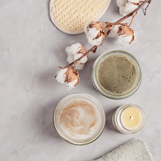 2oz Glass Jars 24 Pack, Hoa Kinh Mini Round Clear Glass Jars with Inner Liners and Black Lids, Perfect for Storing Lotions, Powders and Ointments