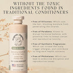 Natural Conditioner for Hair Care, Sulfate Free Conditioner with Vitamin E, Castor, Argan and Almond Oil, Rosemary and Peppermint Scent, For All Hair, 13.5 fl oz