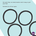 Goody Ouchless Hair Elastics – No Pull, No Breakage, Tangle-Free Hold for Thick, Curly, Coily & Textured Hair – 30 Count, Brown, Long-Lasting Ponytail Holders for Women & Men