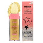 Gold Glitter Powder, Sparkling Neon Outfit Party Rave Festival Accessories Body and Face Highlighter Makeup.(05# Gold)