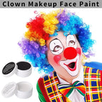 MEICOLY 7Pcs Halloween Makeup Kit - Black & White Face Paint, Oil Based Face & Body Paint for Adults & Kids - SFX Joker, Zombie, Vampire, Skull, Skeleton Makeup