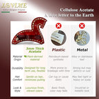 2026 Original Italian Designed Christmas Hair Clips for Women, Plant-Based Acetate Hair Hairpin for Birthday Girls, Handmade Christmas Hair Accessories With Gift Box-Steed Whisper