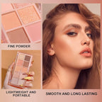 Erinde 10 Colors Eyeshadow Palette Makeup - Matte Shimmer Glitter Eye Shadow Korean Makeup, Ultra-Blendable, High Pigmented, Natural-Looking, Peach Brown Eyeshadow Pallet with Brush, Peach Color