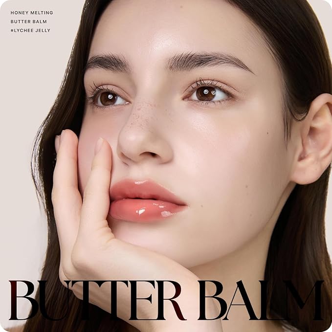 Nature Republic Honey Melting Lip Butter Balm – Moisturizing Tinted Balm with Peptides, for Sheer & Glossy, Smooth & Soft Lips, Stocking Stuffers (LYCHEE JELLY)