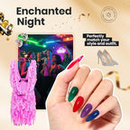 Beetles Christmas Nail Polish Set, 6 Colors Quick Dry Jelly Nail Polish Kit, Winter & Fall Sheer Jelly Syrup Nails Enchanted Night Gifts for Women Salon DIY Manicure Kit