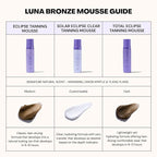 Luna Bronze Total Eclipse Express Self Tan Mousse | Instant, Dark & Natural Looking Self-Tanner Foam | Lightweight Formula Enriched with Organic Aloe Vera & Natural DHA | Fake Tan (200ml/6.7 fl. oz)
