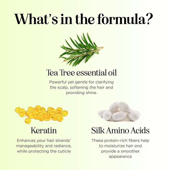 Tea Tree Conditioner for Dry Hair - Tea Tree Oil Conditioner for Oily Hair and Sulfate Free Conditioner for Dry Hair - Cleansing Conditioner and Tea Tree Dry Scalp Care with Tea Tree Oil for Hair