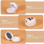 2 Pack Lip Balm Containers,Plastic Portable Empty Lip Balm Container with Mirror and Silicone Lip,Empty Lipstick Dispenser Box for Travel,Home
