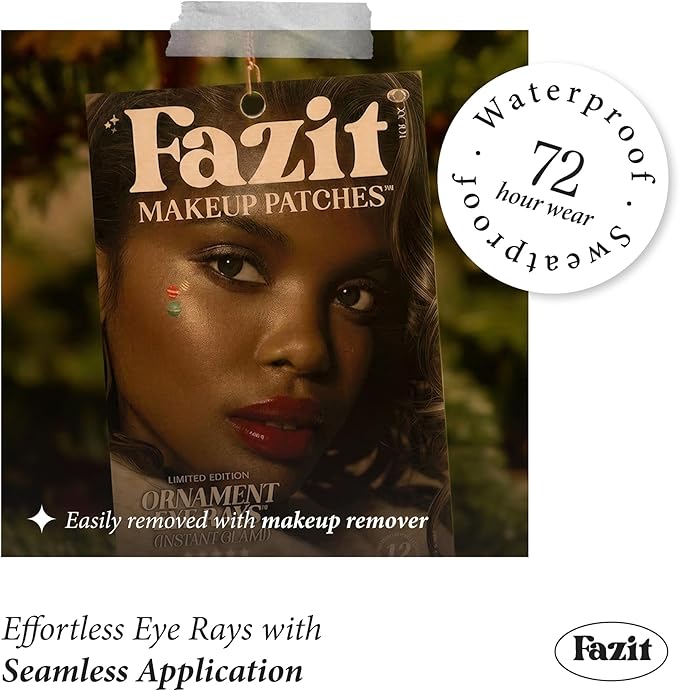 Fazit Makeup Patches - Ornament Eye Rays - Glow Up Make-Up Patches - Cute Glitter Makeup Accessories for Women - Cosmetic Glitter for Face
