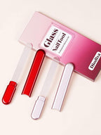 2 Packs Glass Nail Buffers with Case for Natural Nails, Glass Nail Files Shaping Nano Nail Shiners Crystal Polisher Manicure Tools Shine for Home Salon Use Stocking Stuffers for Women Christmas Gift