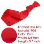 MEEDEE 100 Pack Red Hair Accessories: Soft, No-Crease, No-Damage Knotted Ribbon Hair Ties & Ouchless Ponytail Holders for Women, Yoga, and Everyday Wear