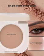 Single Matte Eyeshadow,Rose Brown Eye Shadow Palette Brow Makeup,High Pigment Waterproof Pressed Monochrome Nude Eye Shadows Powder with Smooth Lightweight Blendable Formula for Daily Eye Look-05