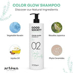 Artègo Good Society Color Glow Shampoo (33.8 fl oz) – Color-Protecting Shampoo for Colored, Damaged, or Dull Hair