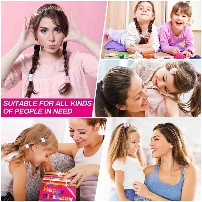 Anezus 54Pcs Hair Ties for Girls and Women, Nylon No Damage Elastics Hair Bands Ponytail Holders, Soft Hair Ties Hair Accessories for Thick Straight Curly Hair, Multi-colored A