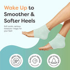 ZenToes Moisturizing Socks for Cracked Heel Treatment, Vitamin E, Olive Oil and Jojoba Oil Heel Socks, Stocking Stuffers for Women, Spa Self Care Gifts for Women (Fuzzy Mint Green, Regular)