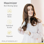 PHILIP KINGSLEY | Maximizer Root Boosting Spray |Volumizing Hair Spray that Adds Texture, Boosts and Lifts Fine, Flat, Limp Hair | Heat Protection Spray for Hair | 2.02oz