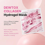 Dewtox Collagen Face Mask, Glow Skin with Overnight Hydrogel Jewel Mask, Firming & Elasticity for All Skin Types, Korean Skincare (35g x 4ea)