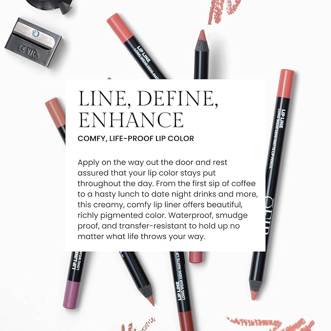OFIR Longwear Demi-Matte Lip Pencil | Smudge-Proof, Easy Glide, Hydrating, Long-Lasting Color | Go There! - Muted Purple Lip Liner Pencil | 0.042 OZ