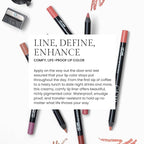 OFIR Longwear Demi-Matte Lip Pencil | Smudge-Proof, Easy Glide, Hydrating, Long-Lasting Color | What eh-ver! - Nude Brown Lip Liner Pencil | 0.042 OZ