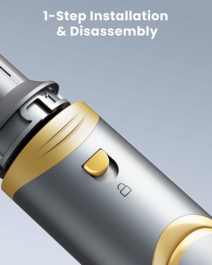 Easywave 5 in 1 Multi Hair Styler Dryer Brush: 110,000 RPM High-Speed, Flexible Air Styling & Drying System, Professional Negative Ionic Hot Air Brush Set for Fast Drying, Curling Volumizing