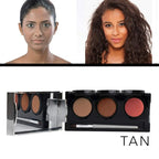 Dermaflage Tattoo Cover Up Makeup (Tan) - Bruise Full Coverage Concealer - Full Coverage Waterproof Concealer for Bruise, Scars & Acne - Smudge Proof Body Makeup Palette with 3 Pro SFX Shades + Brush