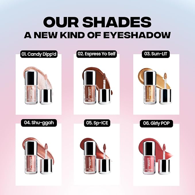 Sacheu Liquid Eyeshadow STAY-N Longwear Eye Makeup — Buildable Highly Pigmented & Blendable Eye Shadow Cream in Matte & Shimmer Finishes, Sp-ICE