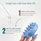 HEETA Scalp Massager 2 Pack for Hair Growth, Soft Silicone Bristles to Remove Dandruff and Relieve Itching, Scalp Scrubber for Hair Care Relax, Shampoo Brush for Wet Dry Use Blue & Beige