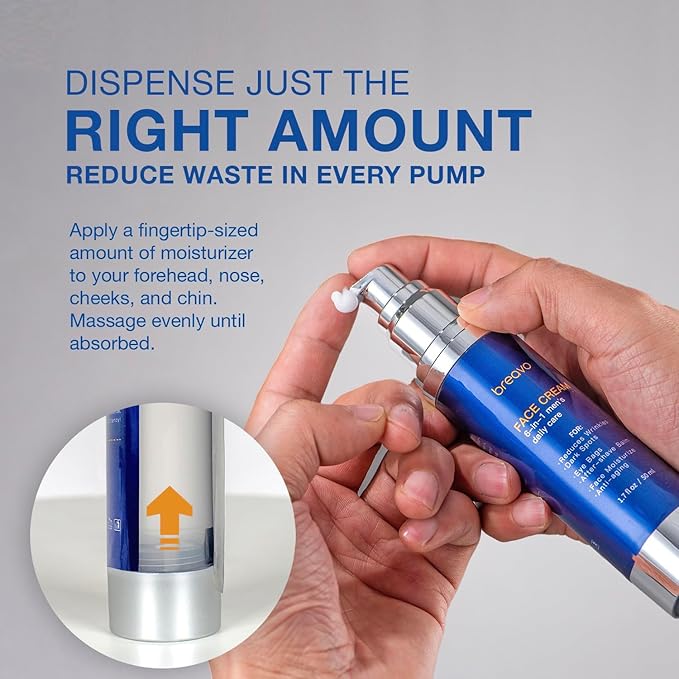 6 in 1 Face Cream for Men: 6 in 1 Mens Face Moisturizer, Mens Face Cream Anti Aging - Eye Bags Treatment & Wrinkle Cream for Men 1.7 oz