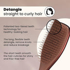 Tangle Teezer Chrome Ultimate Detangler Brush for Wet & Dry Hair, Eliminates Knots & Reduces Breakage for Straight to Curly Hair Types, Chocolate Bronze