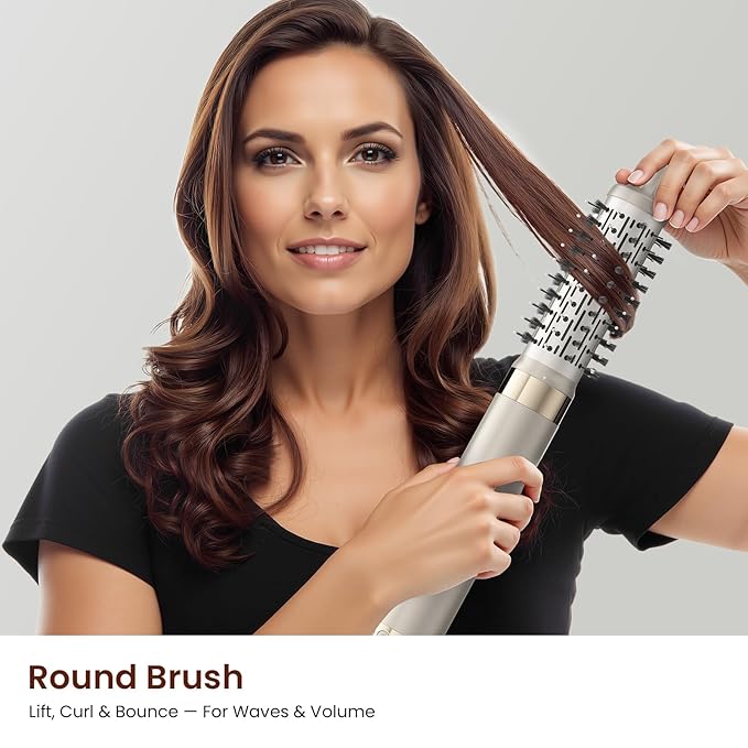 Upgraded 5-in-1 Hot Air Styler – Hair Dryer & Versatile Air Styler with Auto Wrap Curlers, Volumizing Brushes, Frizz-Free Hair Styler Tool for Curling, Smoothing & Adding Volume, Gift for Women