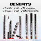 Sacheu Lip Liner STAY-N Peel Off Lip Stain — Long Lasting Waterproof Lip Tint with Hyaluronic Acid & Vitamin E — Transfer Proof Matte Finish, Vegan & Cruelty-Free (RED-Y OR NOT)