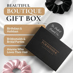 100% Pure 22 Momme Mulberry Silk Scrunchies (Set of 3) | Highest grade (6A) Luxury Hair Ties| (Black,White,Pink) | (Pink, Standard/Small/Skinny)