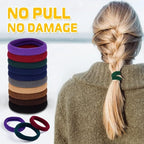100 Pcs Hair Ties No Damage Elastic Hair Bands for Women Girls, Soft Ponytail Holders for Thick and Thin Hair, Bulk Pack Seamless Hair Accessories