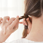 50PCS No Damage Hair Ties for Women, Cotton Elastic Hair Bands, Soft Ponytail Holders, Large Pony Tails Hair Ties, Brown, 2 Inch in Diameter, by Qarwayoc