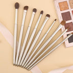 Natural Goat Hair Eye Shadow Brush Set, Pony Hair Eyeshadow Brushes Set, Small Nose Contour Brush, Angled Eyeshadow Brush, Eyeshadow Blending Brush, Eye Makeup Brushes Set Professional - E200