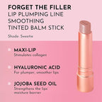 Lawless Forget the Filler Lip Plumping Line Smoothing Tinted Balm - Sweetie - Premium Tinted Lip Balm with Natural Ingredients to Plump and Smooth Lips for a Firmer, Fuller Look - 0.09 oz