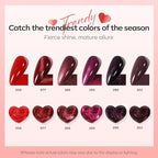 modelones Nail Polish Set 6 Colors, Dark Red New Year Cat Eye Burgundy Glitter Quick Dry Mini Nail Lacquer Kit Magnetic Maroon Purple Cherry DIY Home Nail Art Manicure Gifts for Women Girls