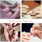 200PCS Pointed Cotton Swabs Wood Handle - Precision Tips for Nail Edge Cleanup - Sturdy Sticks for Gel Polish Correction & Cuticle Detailing, with Lint-Free Cotton for Makeup & Microblading